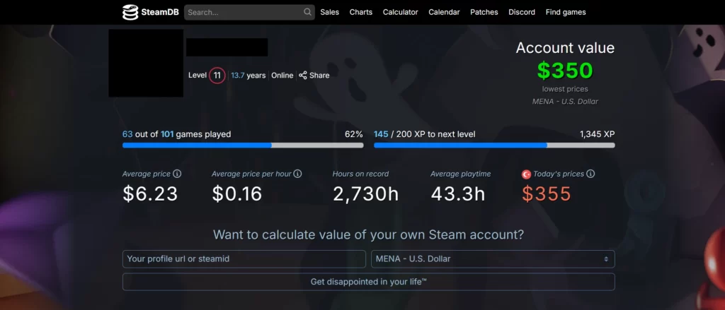 Steam Calculator ile Steam hesap değeri
